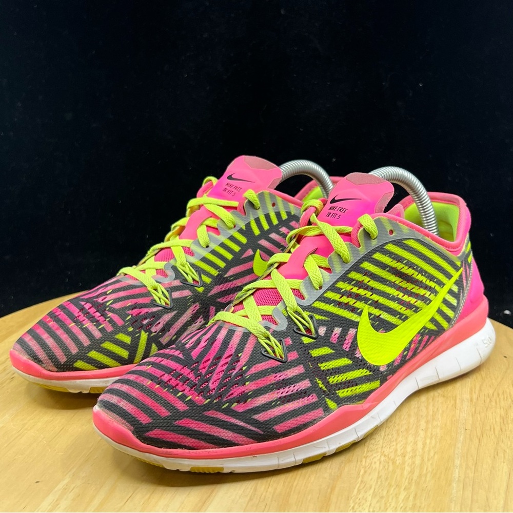Nike Free 5.0 TR Fit 5 Women's Size 8.5 Pink Neon Running Shoes 704695-600 - Picture 2 of 10